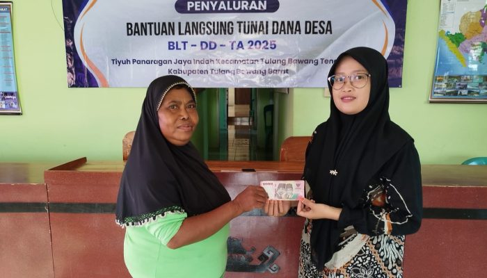 Pemerintah Tiyuh Panaragan Jaya Indah Salurkan BLT-DD Tahap Pertama untuk 10 KPM