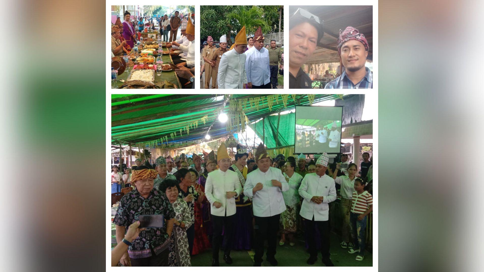 Bupati dan Wakil Bupati Sangihe Hadiri Tradisi Adat Tulude di Desa Salurang