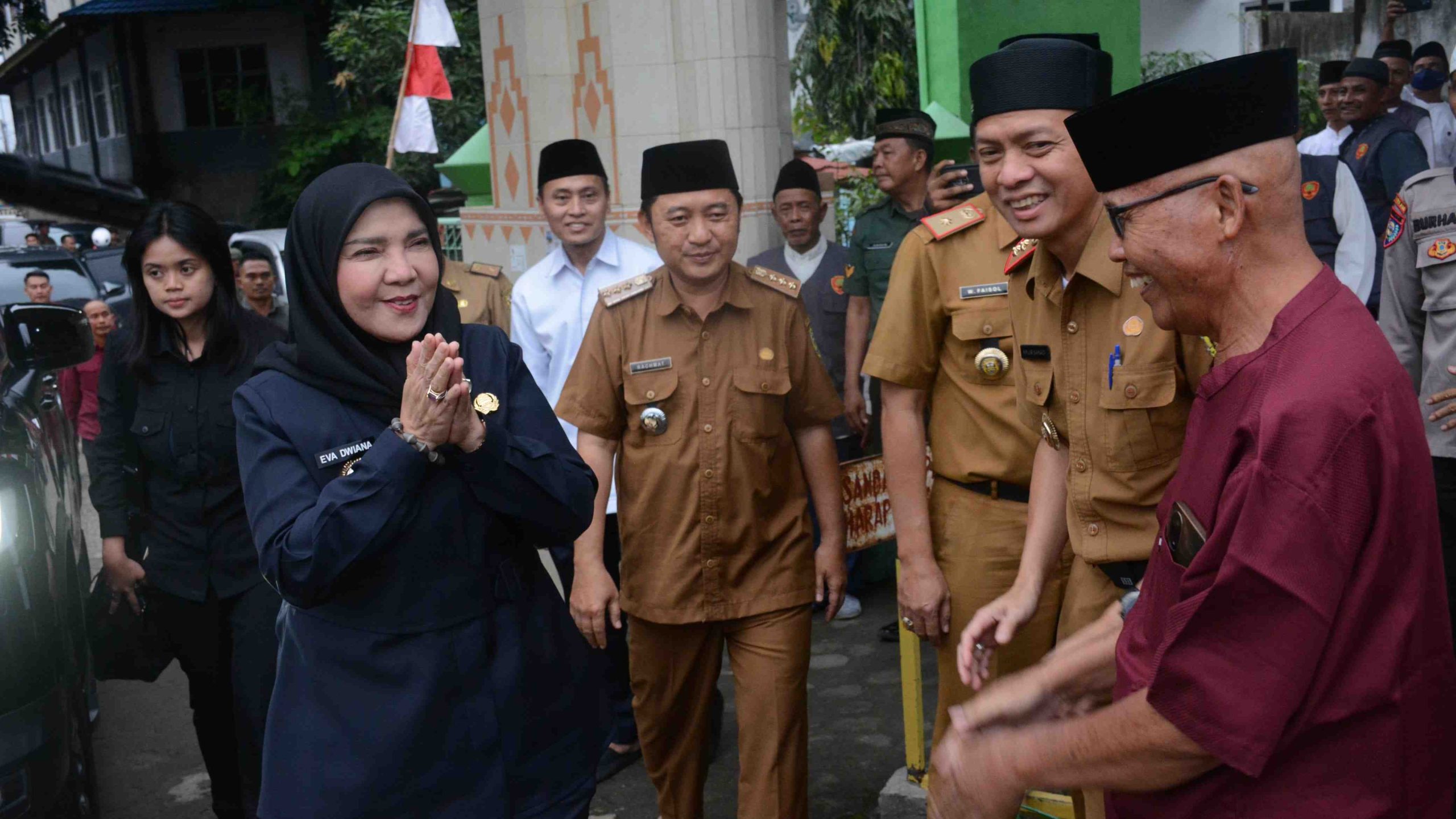 Eva Dwiana Awali Safari Ramadhan 1446 H di Masjid At Tajriyah Bandar Lampung