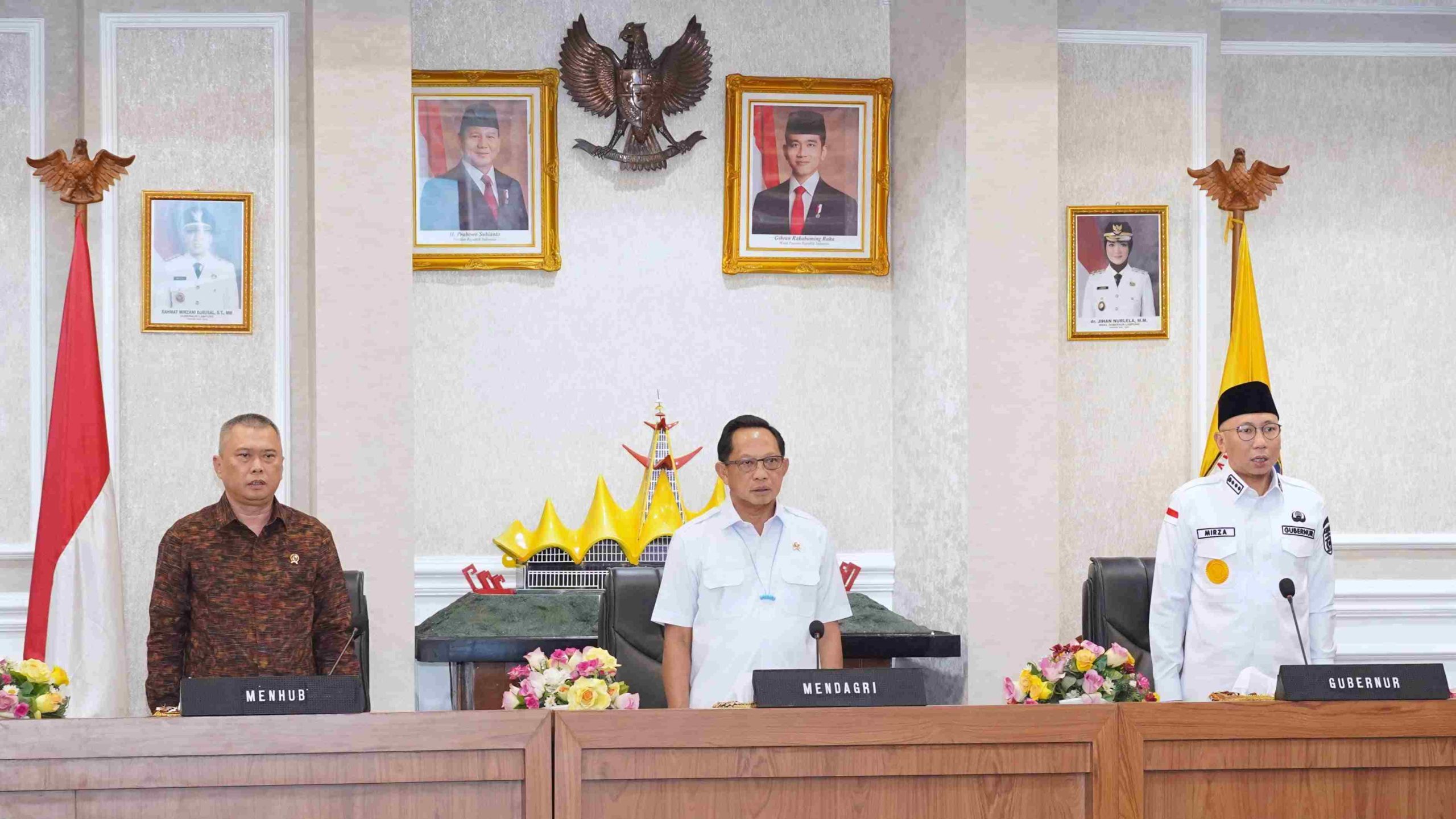 Gubernur Lampung Paparkan Kesiapan Lebaran ke Mendagri dan Menhub