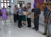 Polres Sangihe Gelar Minggu Kasih, Salurkan Bansos di GMIST Efata Kolongan Mitung