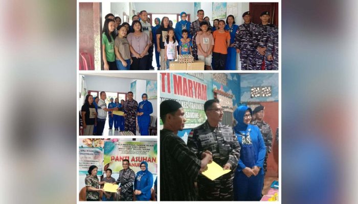 Lanal Tahuna Tebar Berkah Ramadhan Bersama Anak-Anak Panti Asuhan