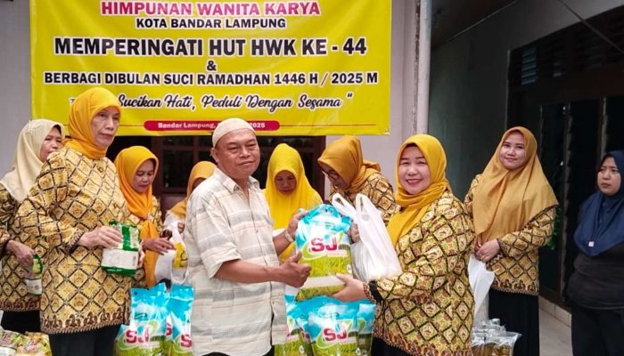 HWK Bandar Lampung Rayakan HUT Ke-44 dengan Berbagi Sembako