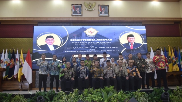 Bupati Pesisir Barat Hadiri Sertijab Kepala BPK Perwakilan Lampung