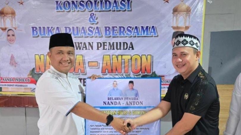 Relawan Pemuda Nanda-Anton Gelar Konsolidasi dan Deklarasi Dukungan Jelang PSU Pilkada Pesawaran