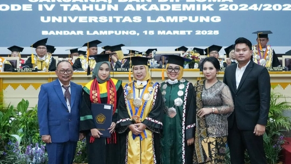 Istimewa, Universitas Lampung Wisuda 420 Mahasiswa Dengan Waktu Kuliah 3,5 Tahun
