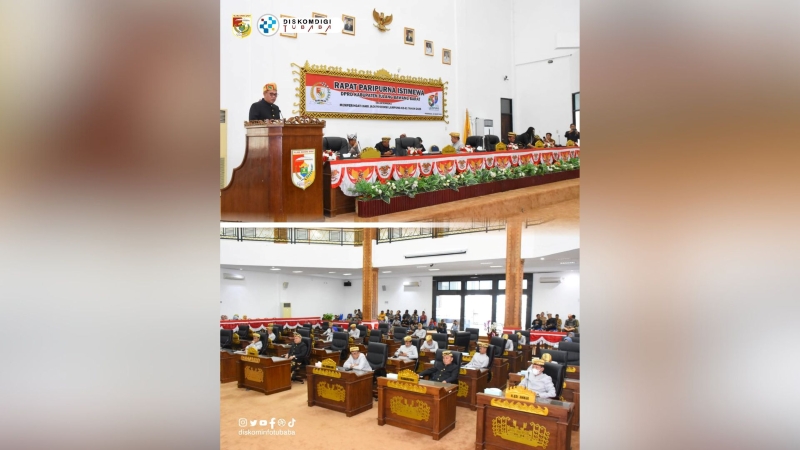 Tubaba Ikuti Paripurna HUT Lampung ke-61, Wabup Sampaikan Harapan Gubernur