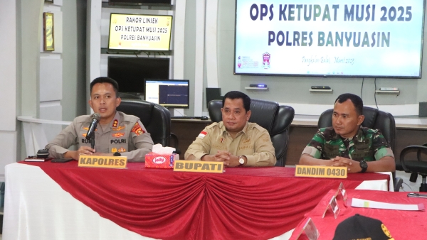 Polres Banyuasin Gelar Rakor Lintas Sektoral, Siapkan Pengamanan Idul Fitri 1446 H