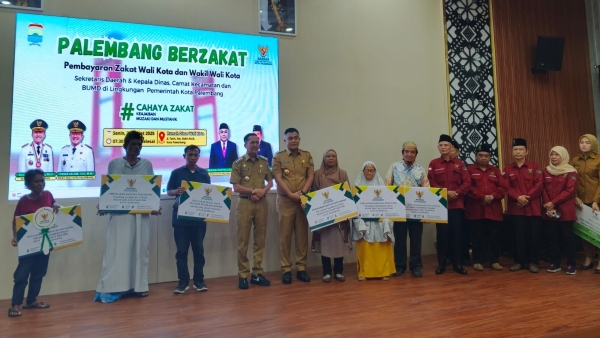 Palembang Berzakat, Walikota dan Jajaran Pemkot Beri Teladan Pembayaran Zakat