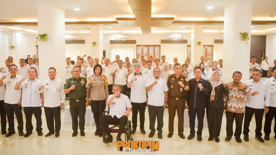 Bupati Dendi Ramadhona Beserta Jajaran Terima Kunjungan Kerja dan Silaturahmi Pj Gubernur Lampung