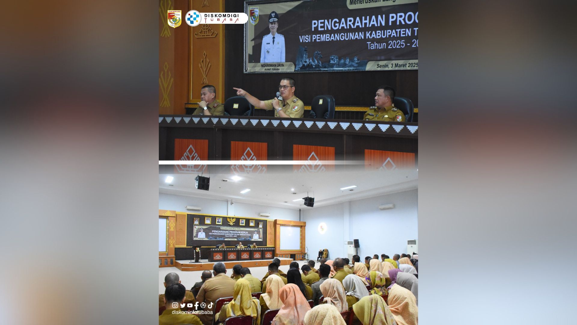 Bupati dan Wakil Bupati Tubaba Beri Arahan Perdana ke OPD, Tekankan Kinerja dan Pengabdian