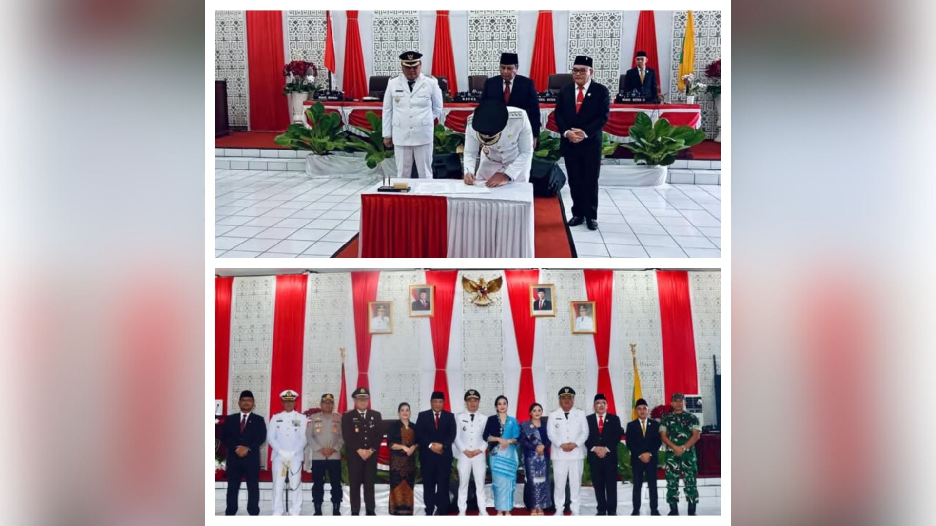 Bupati dan Wakil Bupati Sangihe Sampaikan Visi Misi dalam Rapat Paripurna Sertijab
