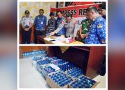 Polres Kepulauan Sangihe Sita Ratusan Liter Miras dan Puluhan Obat Berbahaya