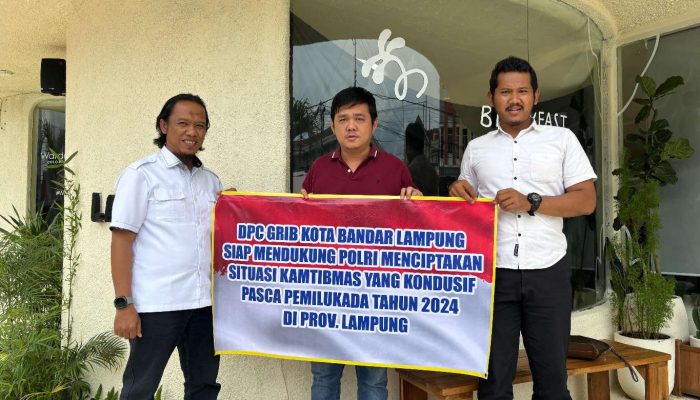 GRIB Bandarlampung Dukung Penuh Kepolisian Ciptakan Kamtibmas Kondusif Pasca Pilkada 2024