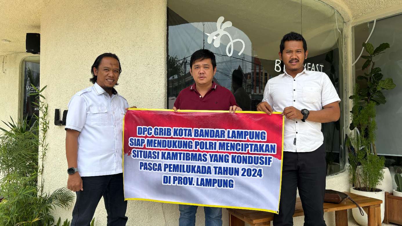 GRIB Bandarlampung Dukung Penuh Kepolisian Ciptakan Kamtibmas Kondusif Pasca Pilkada 2024