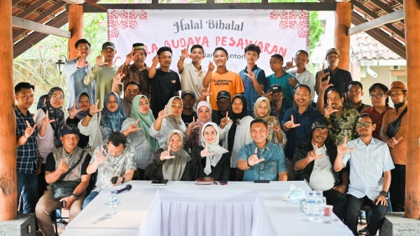 Nanda-Anton Jalin Silaturahmi dengan Paguyuban Bela Budaya Pesawaran