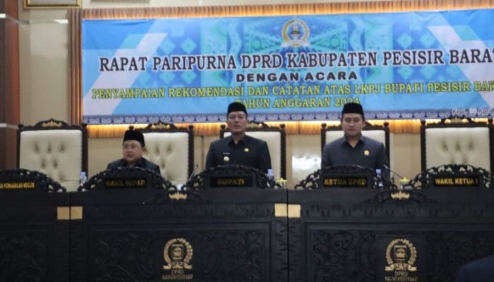 DPRD Pesisir Barat Ajukan 20 Rekomendasi untuk Perbaikan Kinerja Bupati 2024