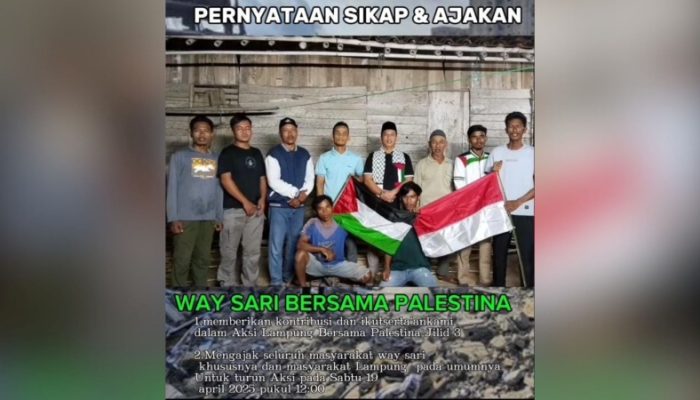 Kades Way Sari Jadi Teladan, Ajak Warga Lintas Agama Solidaritas untuk Palestina