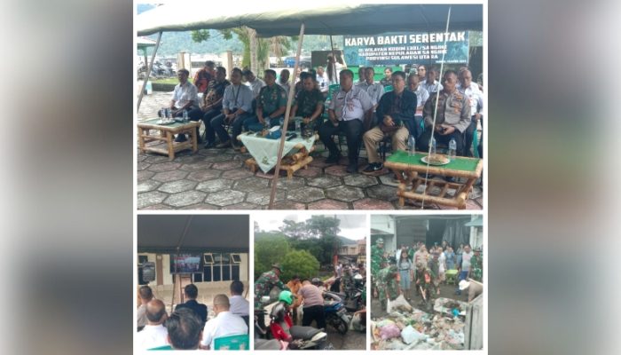 TNI-Polri dan Pemda Sangihe Gelar Karya Bakti Serentak, Tingkatkan Kesadaran Kebersihan