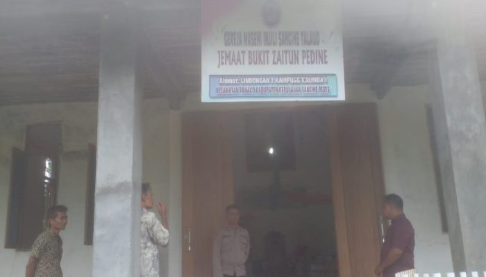 Polsek Tamako Jalin Keakraban dengan Jemaat Bukit Zaitun Lewat Minggu Kasih