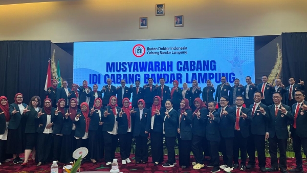 Khadafi Indrawan Kembali Pimpin IDI Bandar Lampung Secara Aklamasi