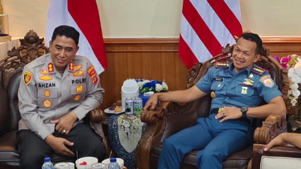 Kapolres Lhokseumawe Jalin Silaturahmi Erat dengan Danlanal