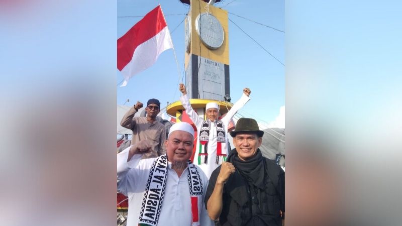 Poros Wartawan Lampung Bersama 30 Ribu Warga Lampung Padati Aksi Solidaritas Palestina