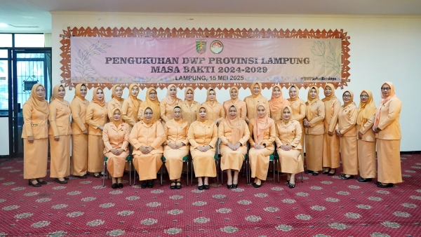 Dikukuhkan, DWP Lampung Siap Jadi Motor Pemberdayaan Perempuan