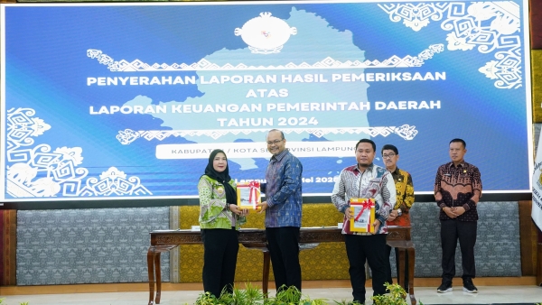 Tiga Kali Berturut-turut, Bandar Lampung Sukses Raih WTP BPK RI