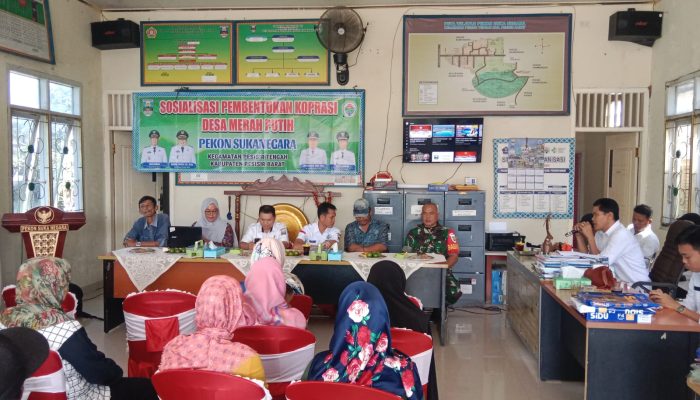 Gelorakan Semangat Gotong Royong, Pekon Sukanegara Sosialisasikan Koperasi Merah Putih