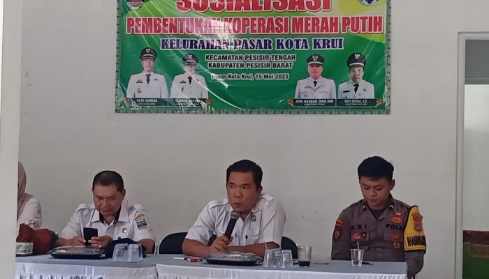 Kelurahan Pasar Kota Krui Gelar Sosialisasi Pembentukan Koperasi Merah Putih