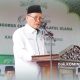 Bupati Tulang Bawang, Drs. Qudrotul Ikhwan.,MM, memberikan sambutan saat menghadiri Pengajian Akbar sekaligus Pelantikan Pengurus Cabang Nahdlatul Ulama (PCNU) Kabupaten Tulang Bawang
