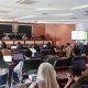 Peserta sosialisasi Katalog Elektronik Versi 6.0 menyimak paparan narasumber di Ruang Buway Pemuka Pengiran Tuha, Selasa (15/04/2025). Kegiatan ini digelar oleh Pemerintah Kabupaten Way Kanan sebagai upaya mendukung percepatan transformasi digital pengadaan barang/jasa melalui implementasi SPBE.