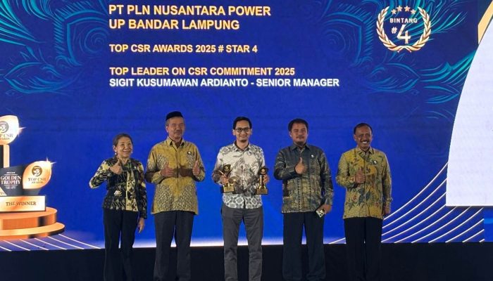PLN NP UP Bandar Lampung Raih Penghargaan TOP CSR 2025 Dua Tahun Berturut-turut