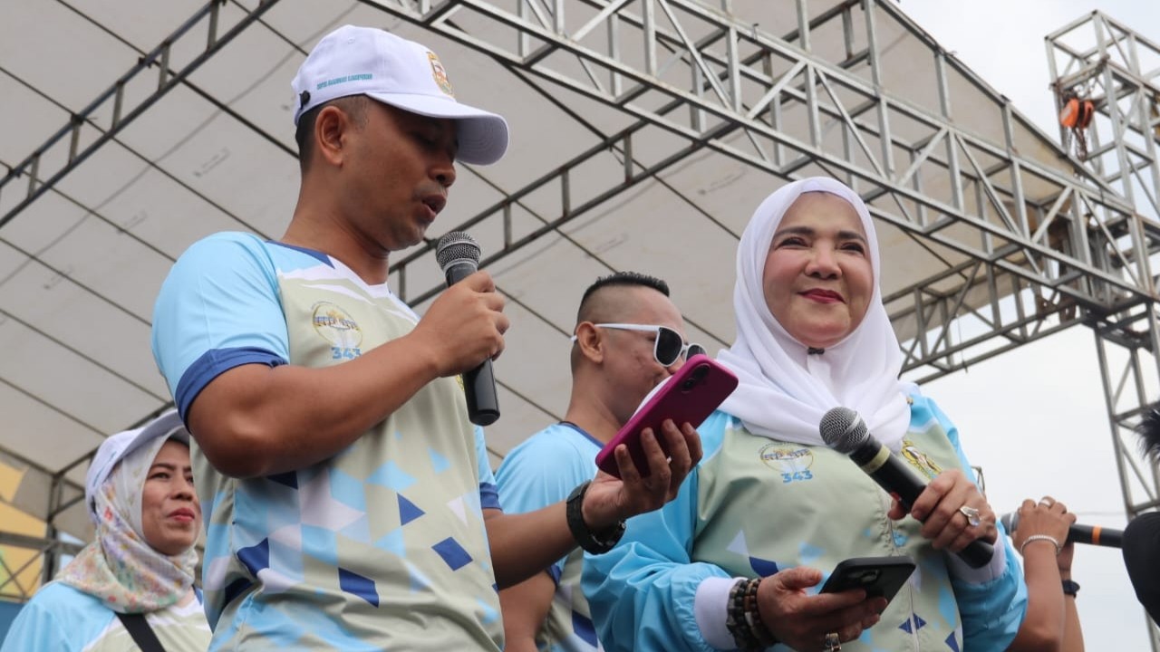 HUT ke-343 Bandar Lampung Dirayakan Meriah, Dandim 0410/KBL Ikut Jalan Sehat