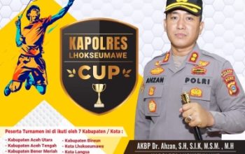 Polres Lhokseumawe Gelar Turnamen Badminton Sambut Hari Bhayangkara ke-79