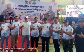 Bupati Hadiri Pembukaan Turnamen Badminton Kapolres Tanggamus Cup 2025