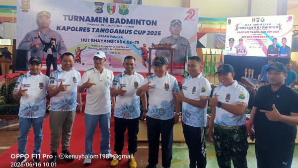 Bupati Hadiri Pembukaan Turnamen Badminton Kapolres Tanggamus Cup 2025
