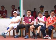 Kapolres Banyuasin Resmi Buka Turnamen Tenis Lapangan Kapolres Cup, Meriahkan HUT Bhayangkara ke-79