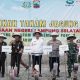 Bupati Lampung Selatan Radityo Egi Pratama bersama Kajati Lampung Danang Suryo Wibowo, Kajari Afni Carolina, serta Forkopimda dan perwakilan kementerian melakukan penanaman jagung perdana di Desa Margacatur, Kalianda, Senin (21/7/2025).