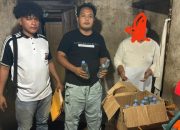 Satresnarkoba Polres Sangihe Sita Puluhan Botol Miras Tanpa Izin Edar di Manganitu