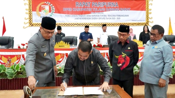 RPJMD Tubaba 2025-2029 Disahkan, Fokus Sejahterakan Masyarakat