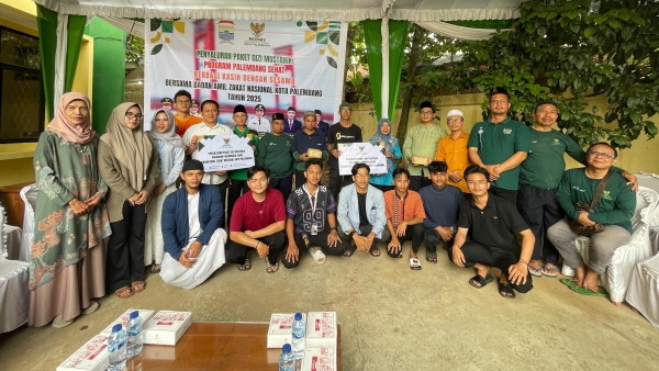Baznas Salurkan 300 Paket Gizi "Palembang Sehat" ke Mustahik