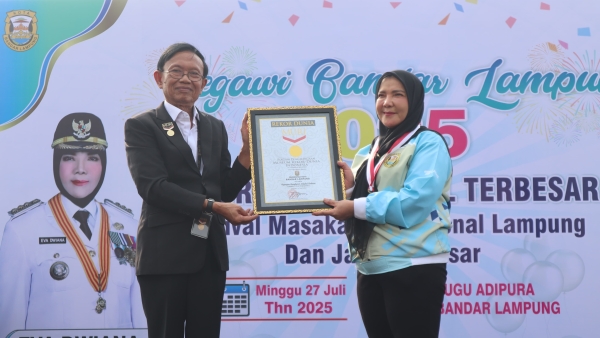 Bandar Lampung Pecahkan Rekor MURI Senam dan Segubal Terbesar