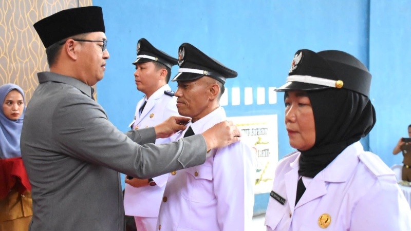Tiga Penjabat Kepalo Tiyuh di Tubaba Resmi Dilantik