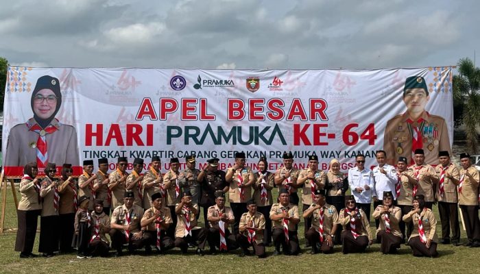 Sekda Way Kanan Hadiri Apel Besar Hari Pramuka ke-64