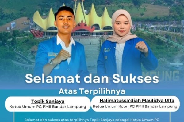 Terpilih Aklamasi, Topik Sanjaya Nahkodai PMII Bandar Lampung
