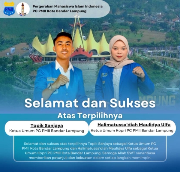Terpilih Aklamasi, Topik Sanjaya Nahkodai PMII Bandar Lampung