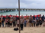 Kibarkan Merah Putih di Pulau Tabuan, Kapolres Tanggamus Tempuh 4 Jam Perjalanan Laut