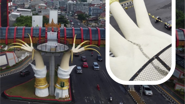 Hoaks Retakan di JPO Siger Millenial Dibantah Wali Kota Bandar Lampung